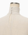 Hybrid Yarn Wool Jersey High Neck Top - beige