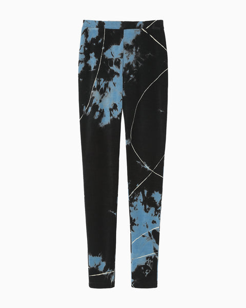 "Kintsugi" Velour Jersey Leggings - black