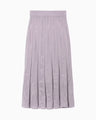 Watermark Pattern Pleated Knitted Skirt - purple