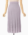 Watermark Pattern Pleated Knitted Skirt - purple