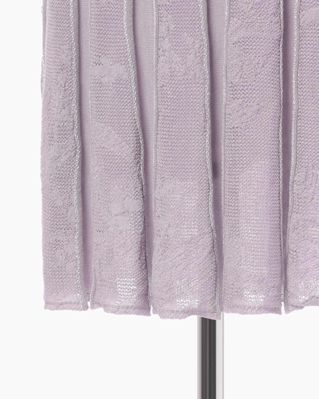 Watermark Pattern Pleated Knitted Skirt - purple