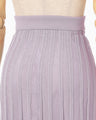 Watermark Pattern Pleated Knitted Skirt - purple