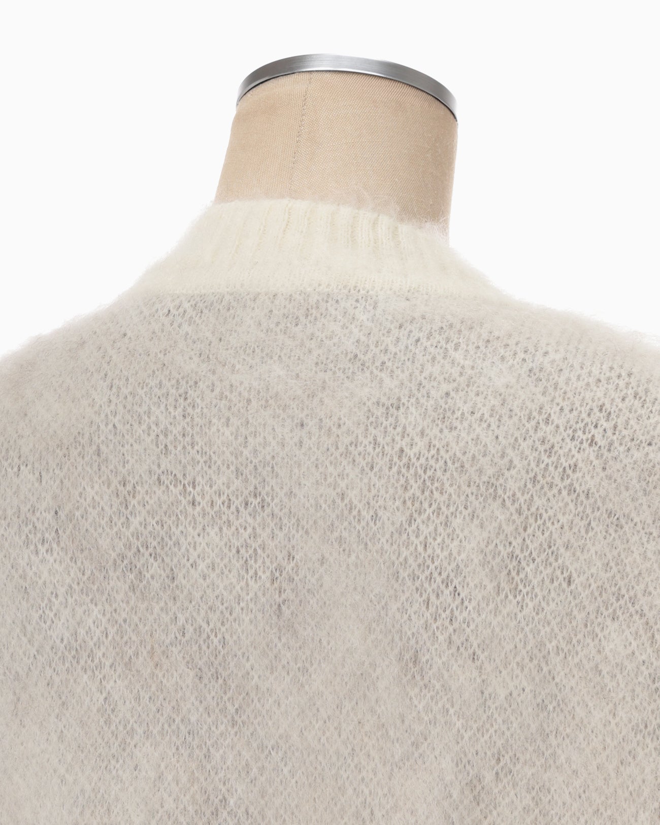 Drip Glaze Pattern Mohair Knitted Top - brown