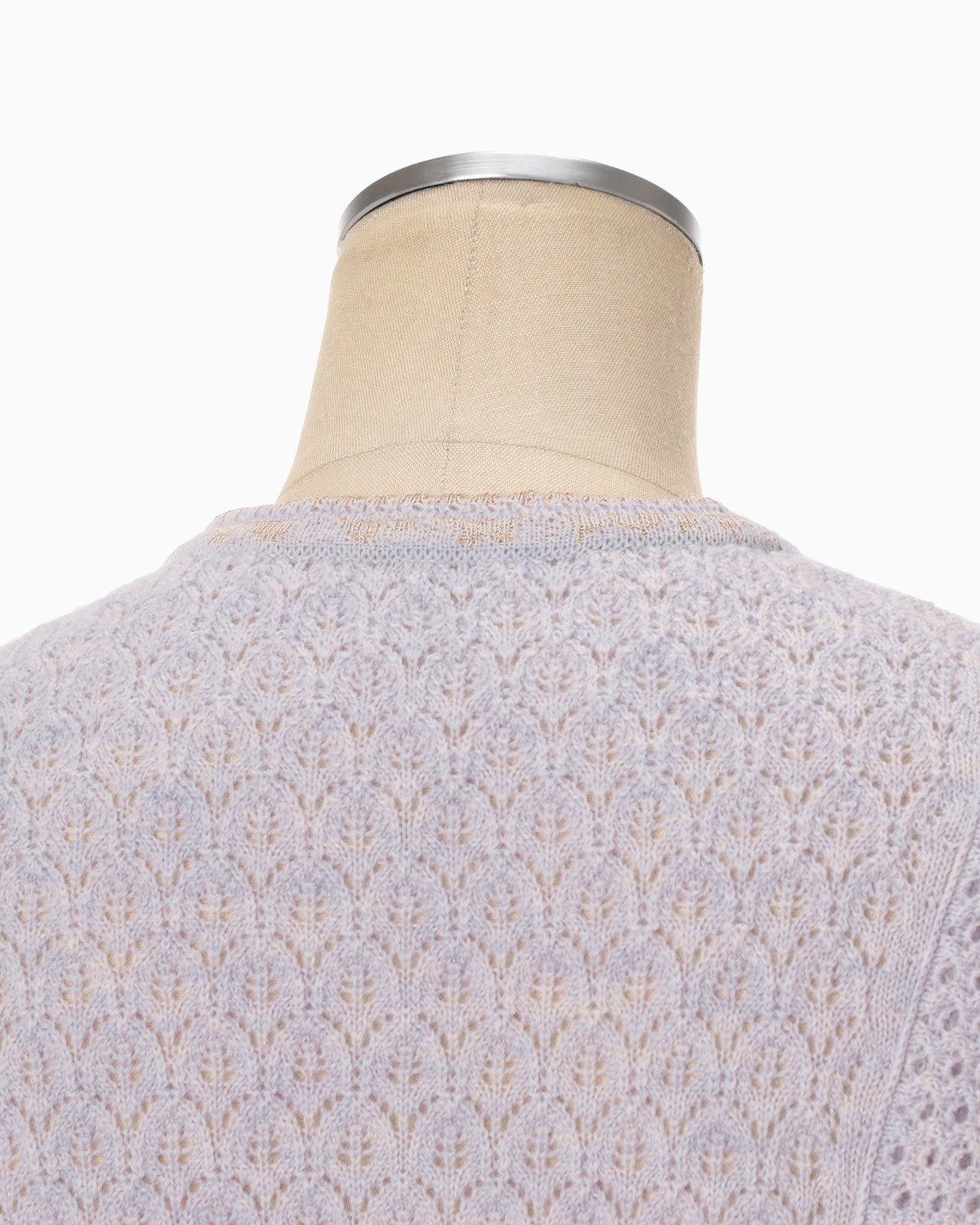 Openwork Pattern Knitted Dress - purple