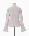 Openwork Pattern Knitted Cardigan - purple