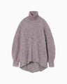 Mohair Knitted High Neck Top - purple