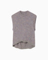 Mohair Knitted Sleeveless Top - purple