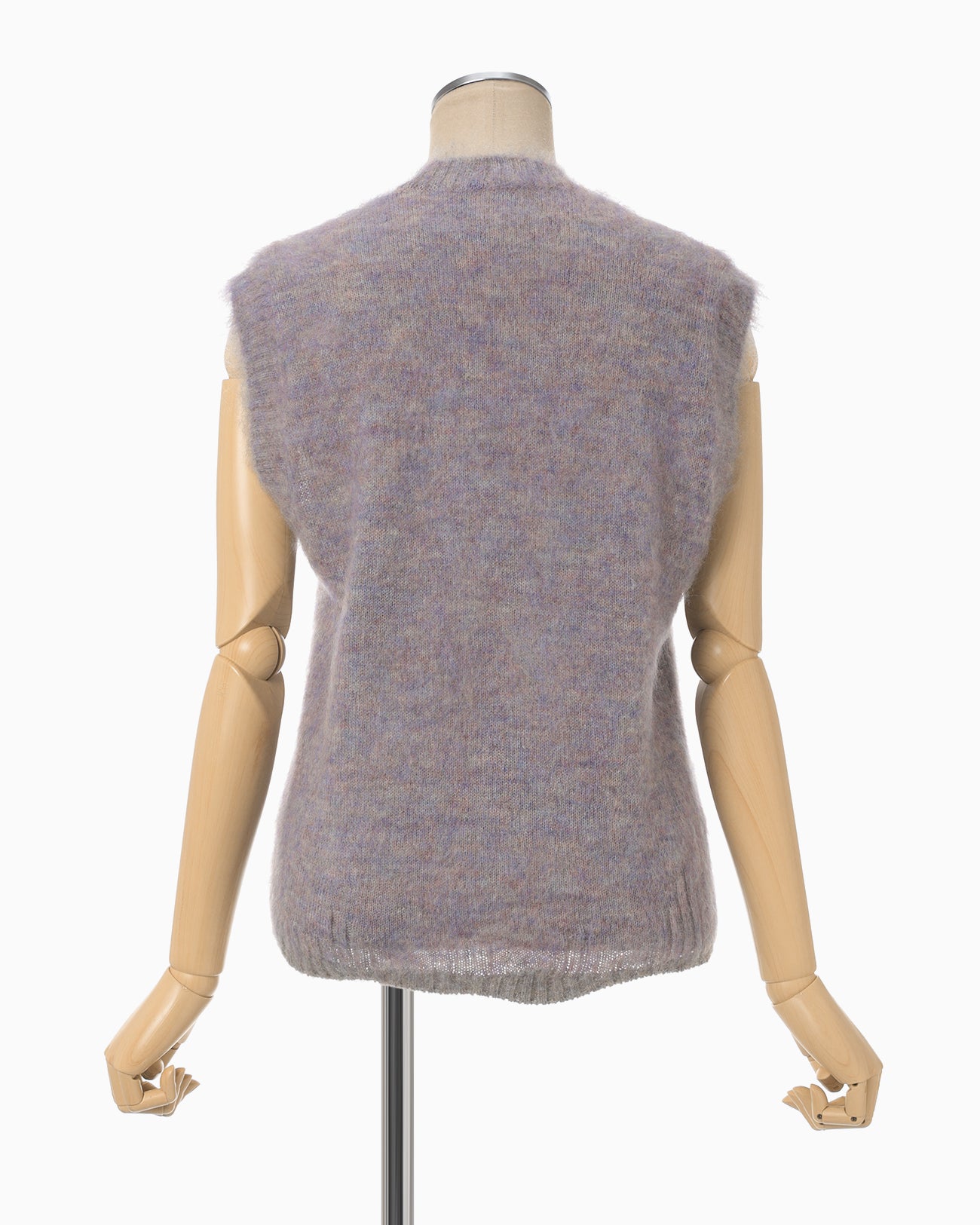 Mohair Knitted Sleeveless Top - purple