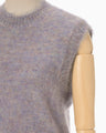 Mohair Knitted Sleeveless Top - purple