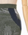 Marble Pattern Knitted Skirt - khaki