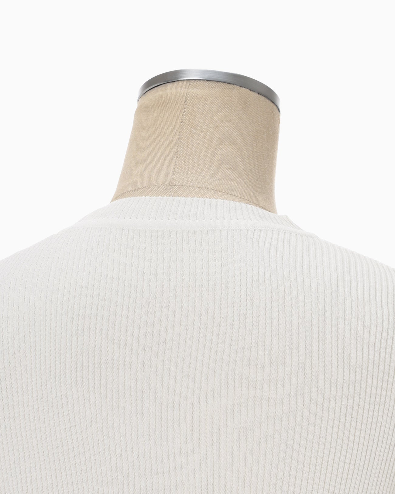 "Kintsugi" Crew Neck Knitted Top - white