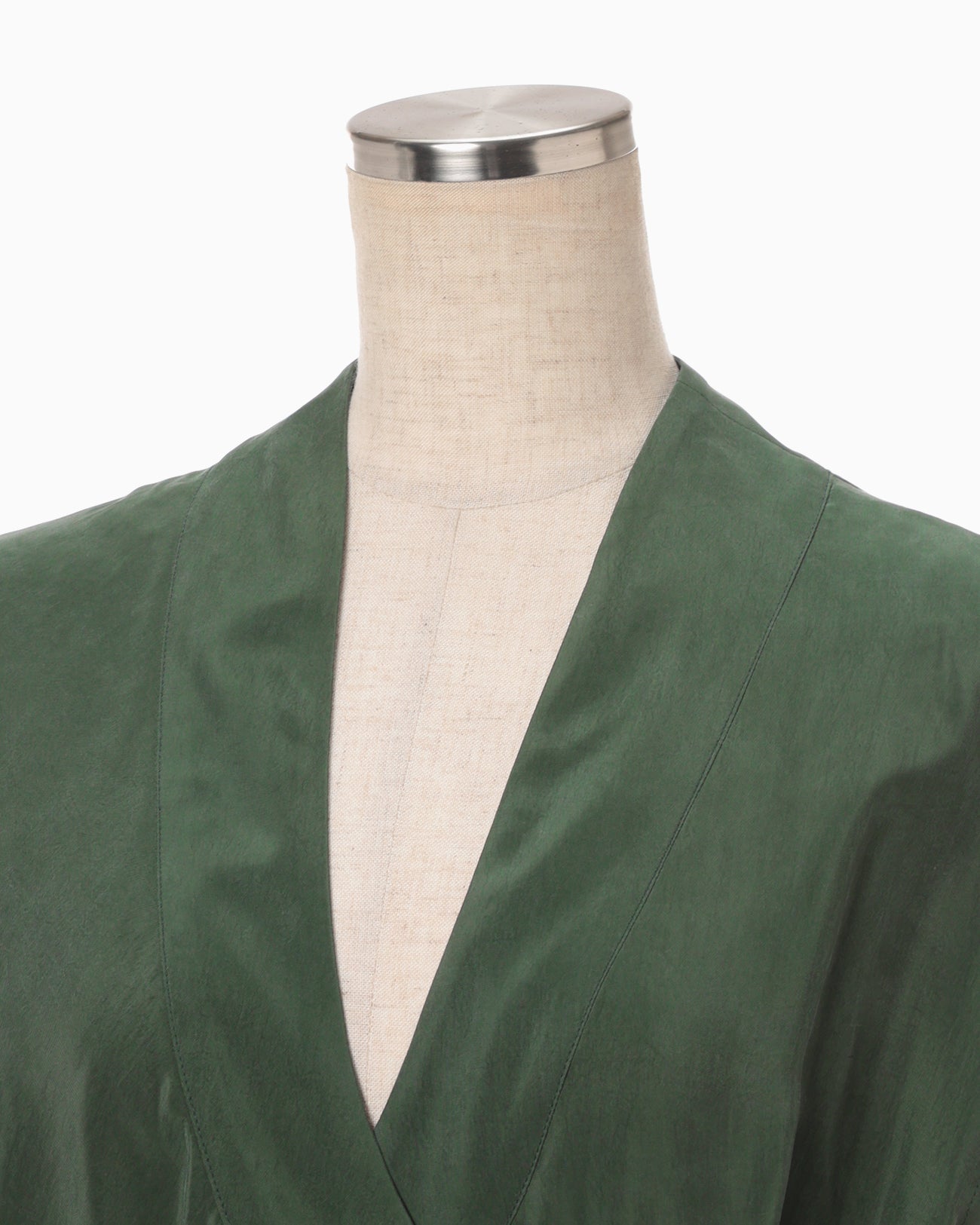 Fibrillated V-Neck Jump Suit - green