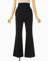 Acetate Polyester Cropped Suit Trousers - black