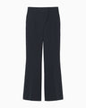 Acetate Polyester Cropped Suit Trousers - navy