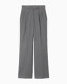 Light Wool Max Gabadine Flared Suit Trousers - grey