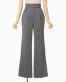 Light Wool Max Gabadine Flared Suit Trousers - grey