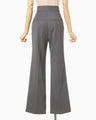 Light Wool Max Gabadine Flared Suit Trousers - grey