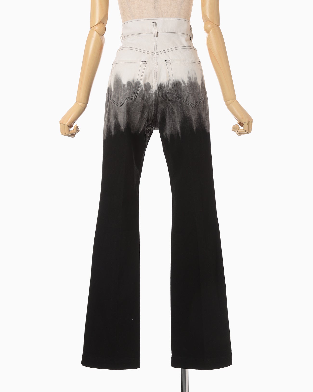 Gradient Dye Flare Jeans - black