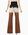 Gradient Dye Flare Jeans - brown