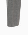 Wool Flannel Wide Tapered Trousers - grey