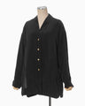 Fibrillated V-Neck Shirt - black