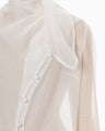 Sheer Draped Blouse - white