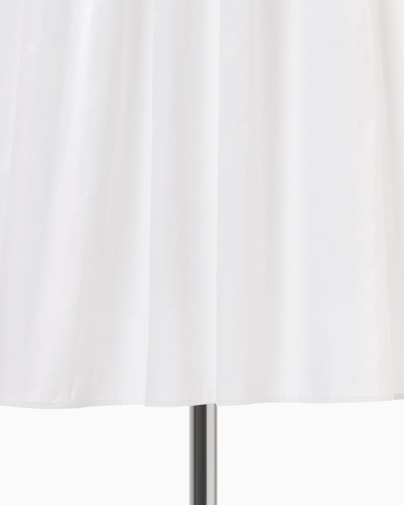 Floral Jacquard Cotton Pleated Skirt - white