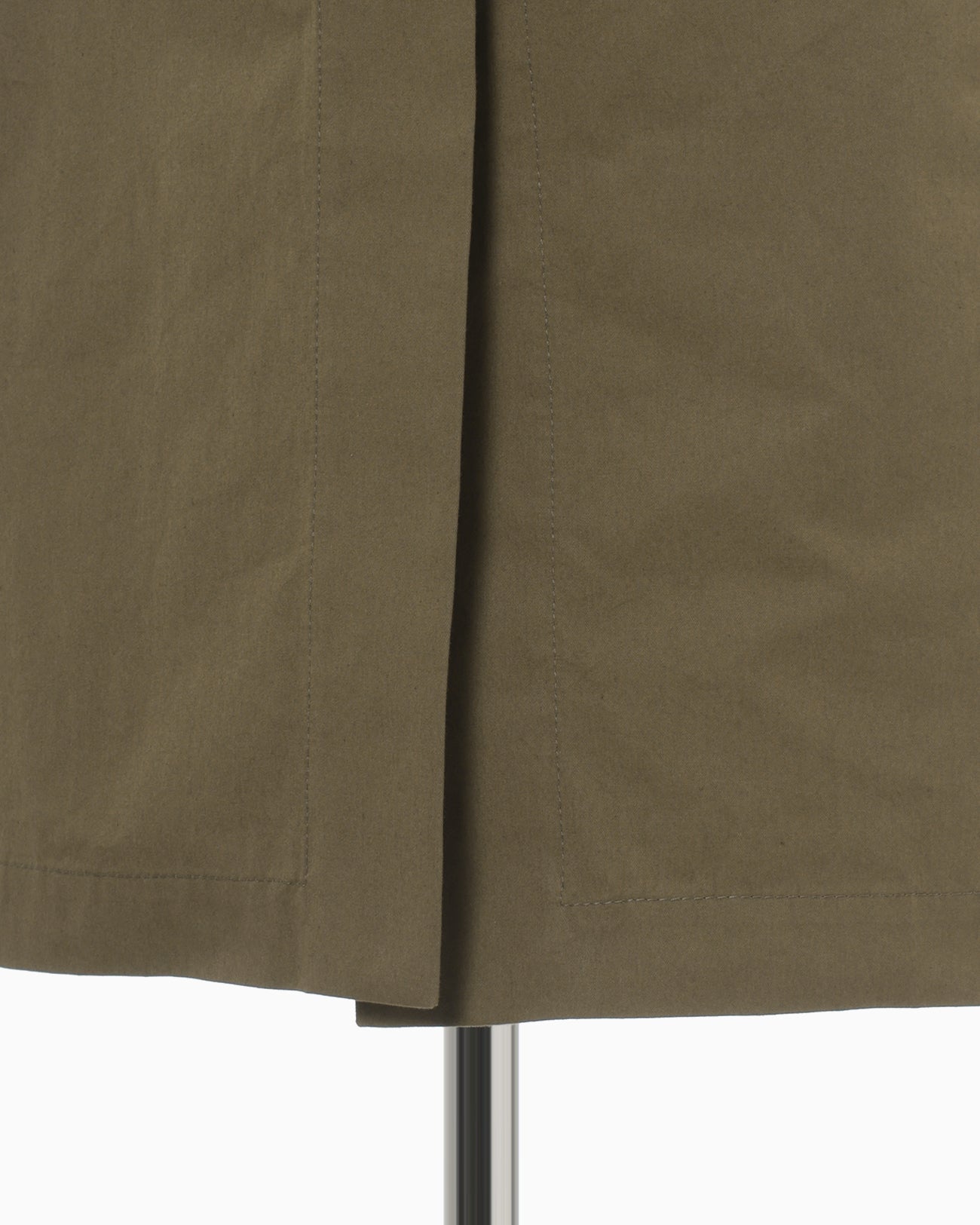 Organic Cotton Twill Fold-Over Waisted Skirt - khaki