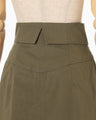 Organic Cotton Twill Fold-Over Waisted Skirt - khaki