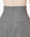 Wool Flannel I-Line Skirt - grey