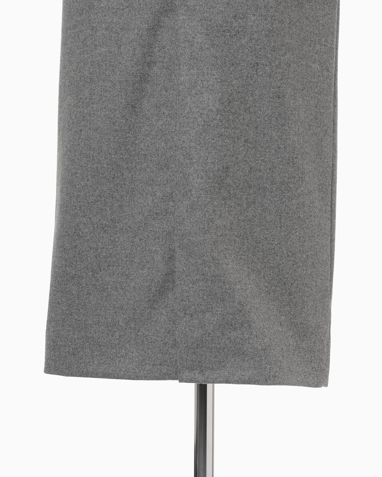 Wool Flannel I-Line Skirt - grey