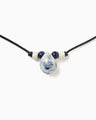 Handcrafted Pottery Drop Necklace - blue