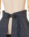 Cording Embroidery Quilted Wrapped Skirt - navy