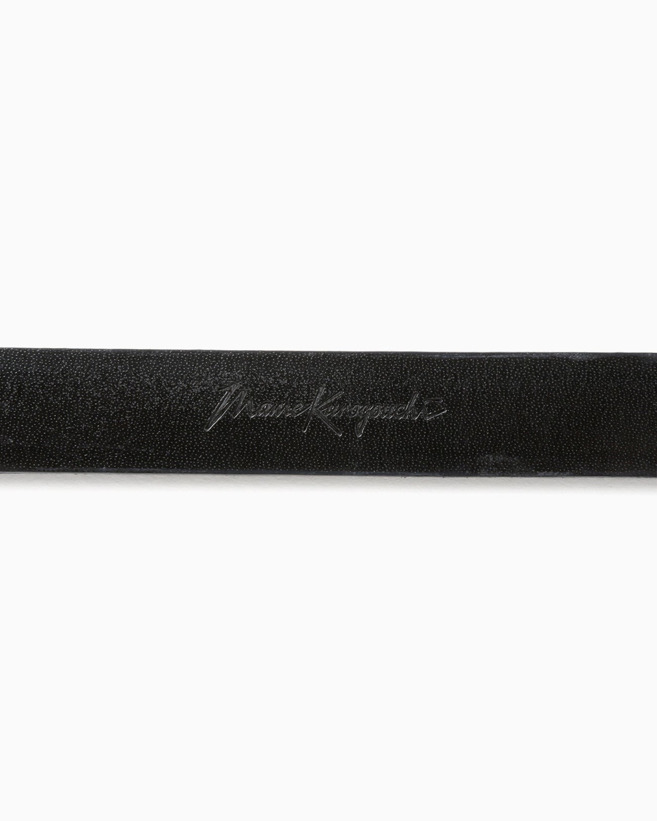 Cow Hide Leather Narrow Belt - navy