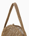 Cording Embroidery Round Shape Bag - gold