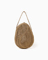 Cording Embroidery Stone Round Shape Mini Bag - gold