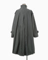 Oversized Organic Cotton Twill Trench Coat - grey