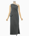 Organic Cotton Twill I-Line Dress - grey