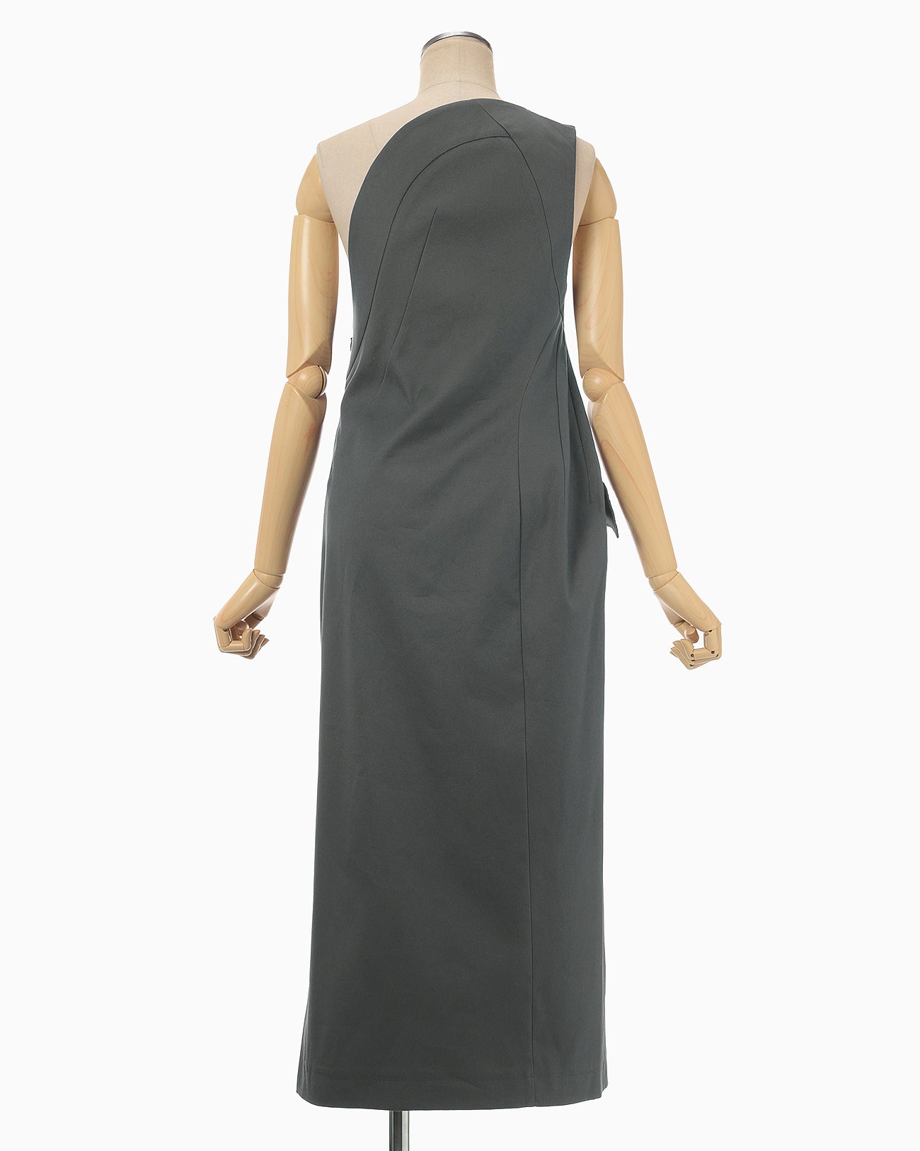 Organic Cotton Twill I-Line Dress - grey