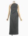 Organic Cotton Twill I-Line Dress - grey