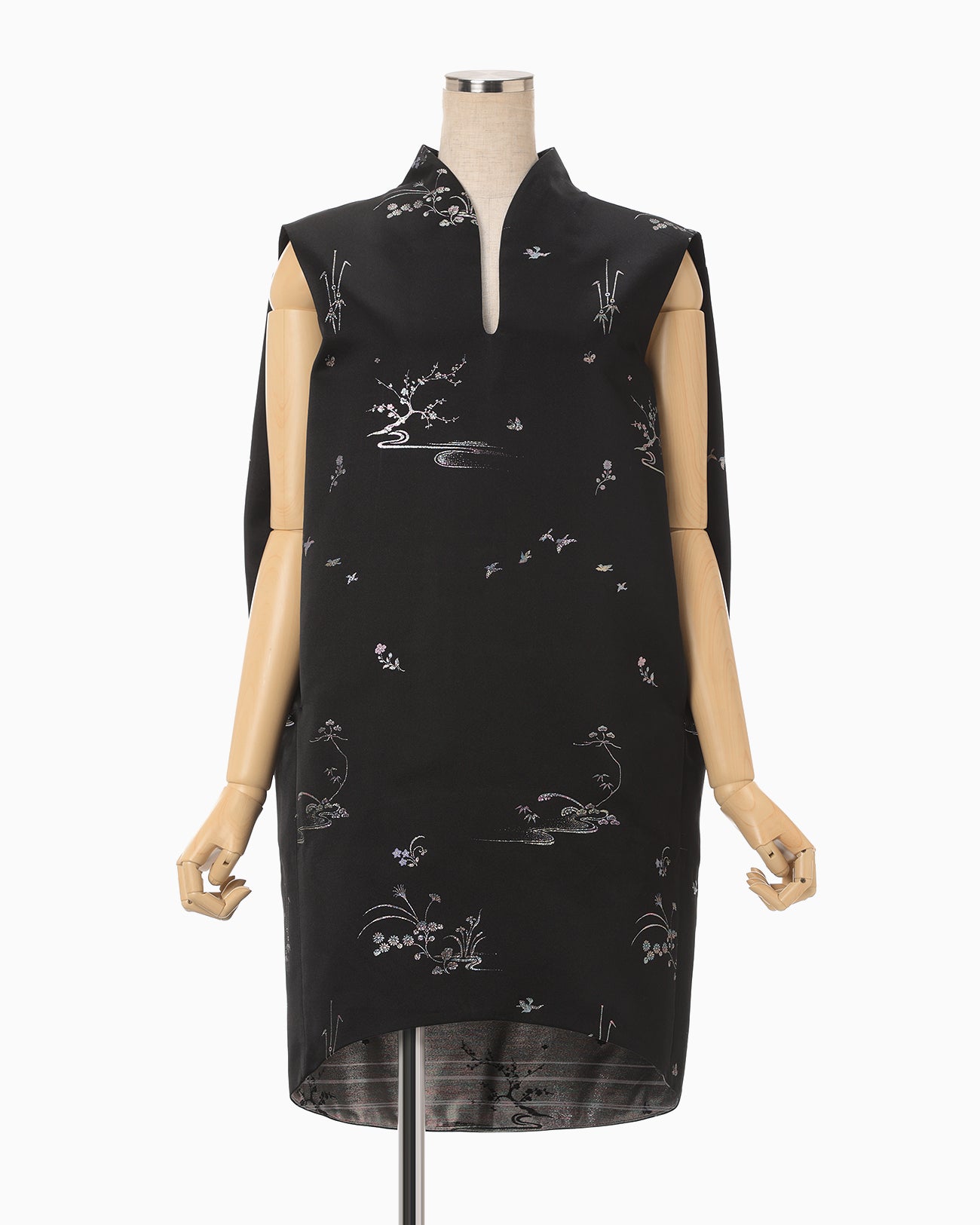 Nature Pattern Jacquard Dress - black