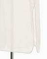 Botanical Motif Sheer Deep V-Neck Dress - white