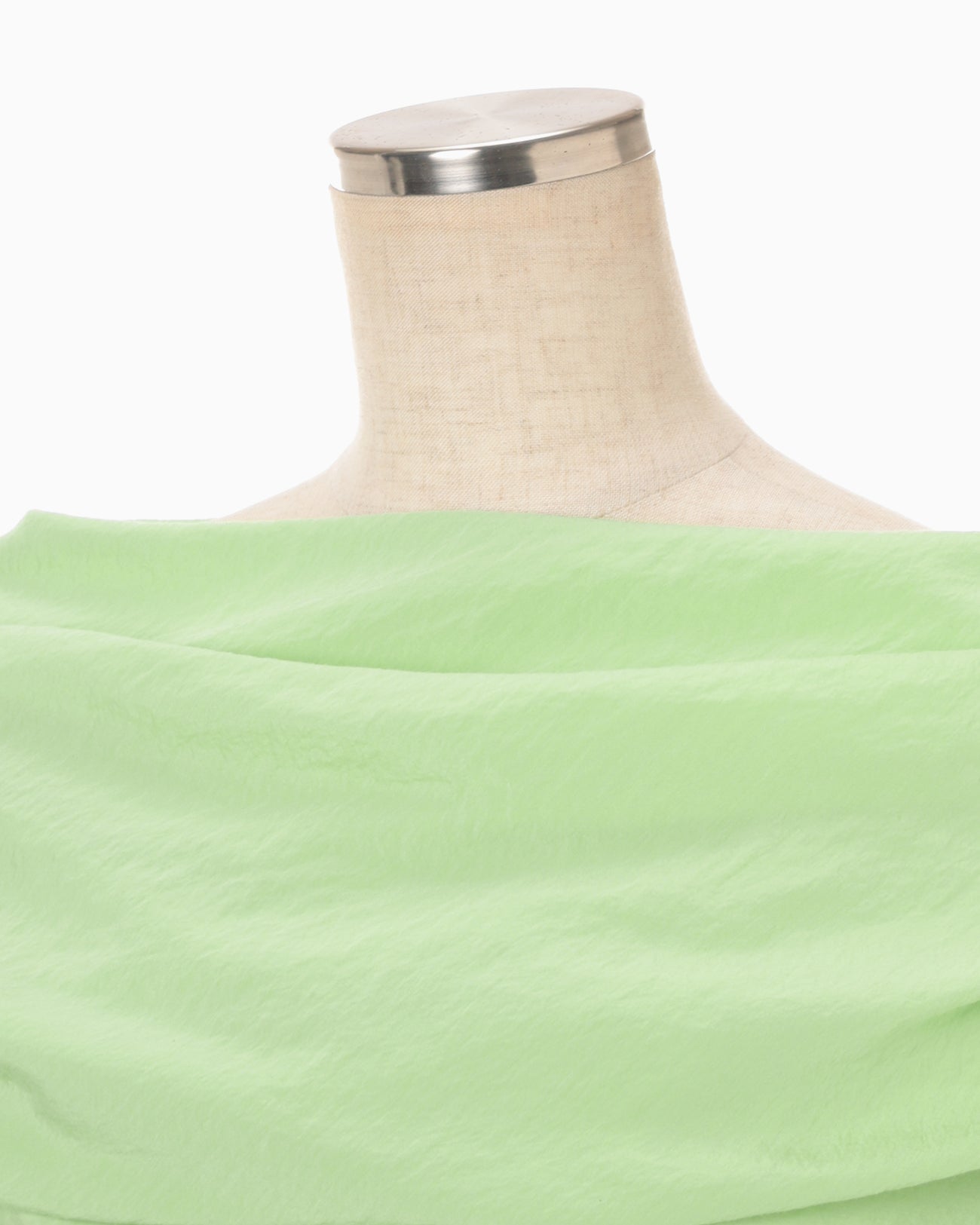 Volume Drape Wide Collar Dress - light green