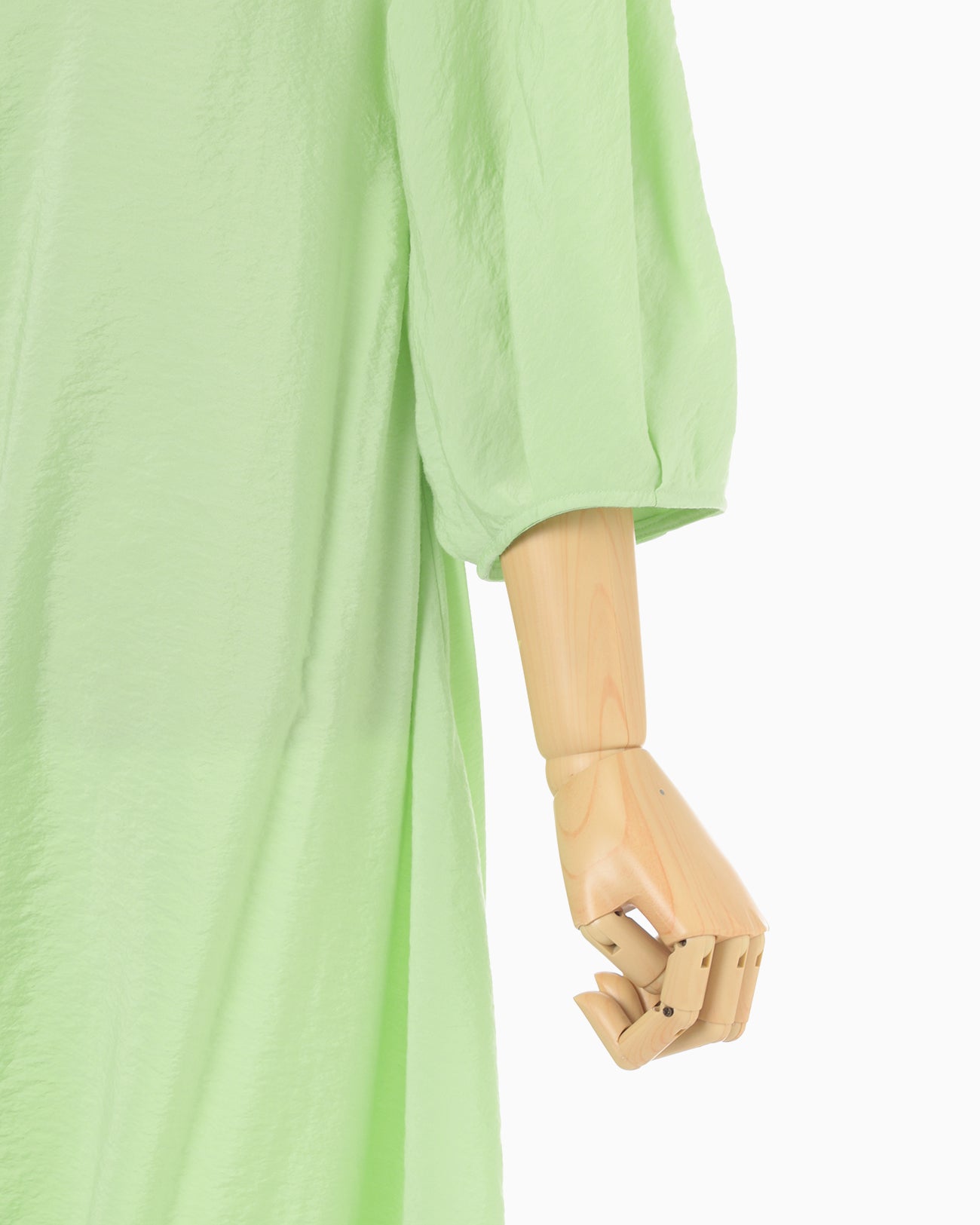 Volume Drape Wide Collar Dress - light green