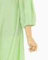 Volume Drape Wide Collar Dress - light green