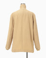 Grain Finish Flap Front Jacket - beige