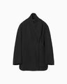 Grain Finish Flap Front Jacket - black