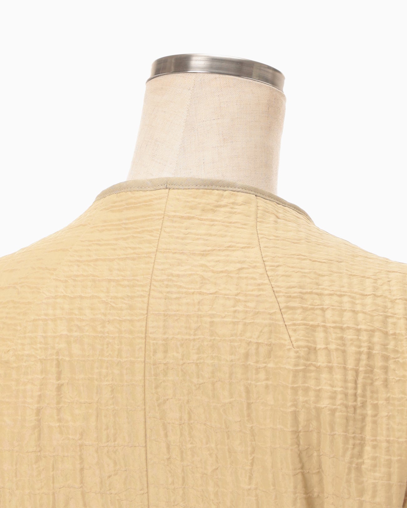 Grain Finish Flap Front Vest - beige