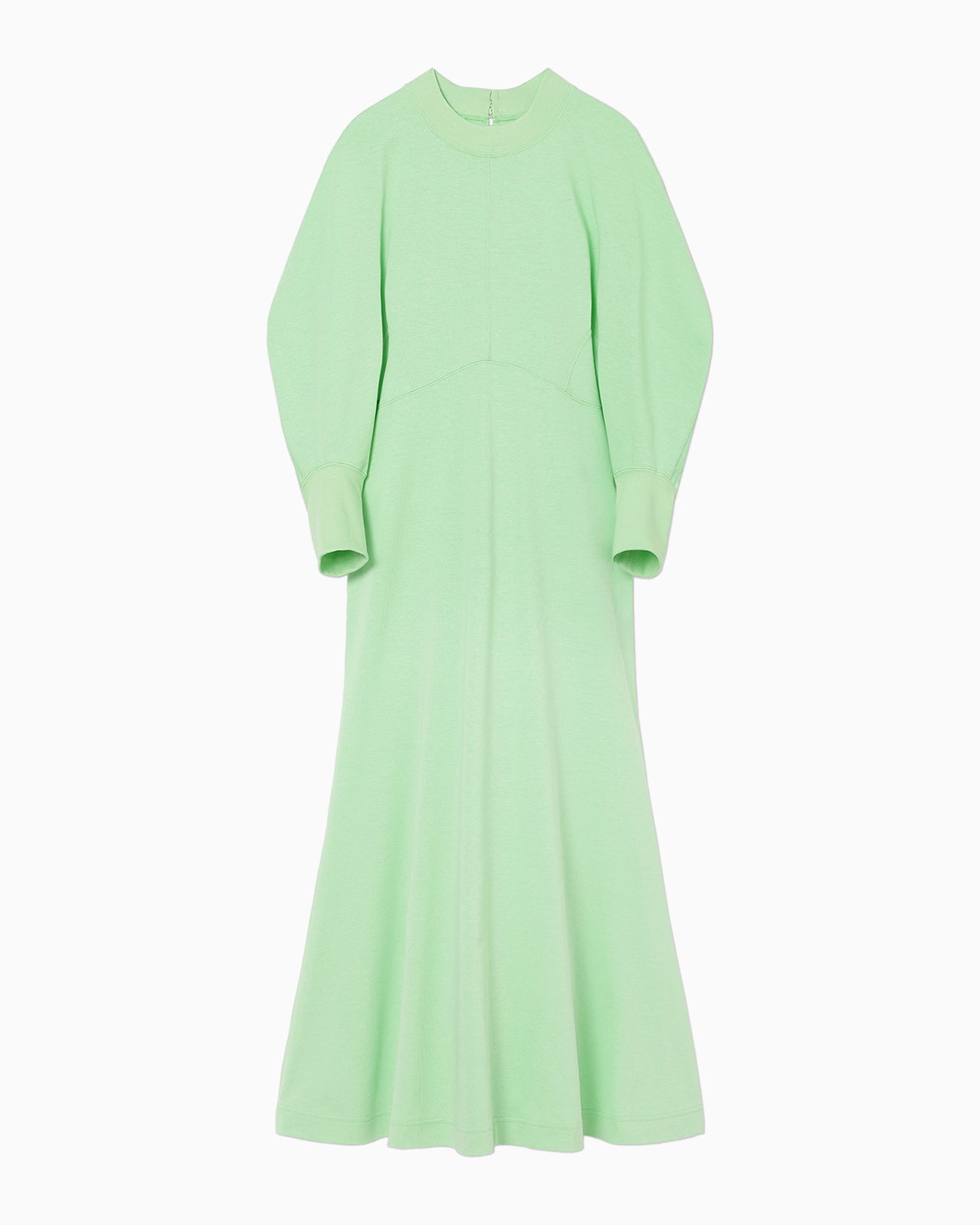 Cotton Jersey Flare Dress - light green