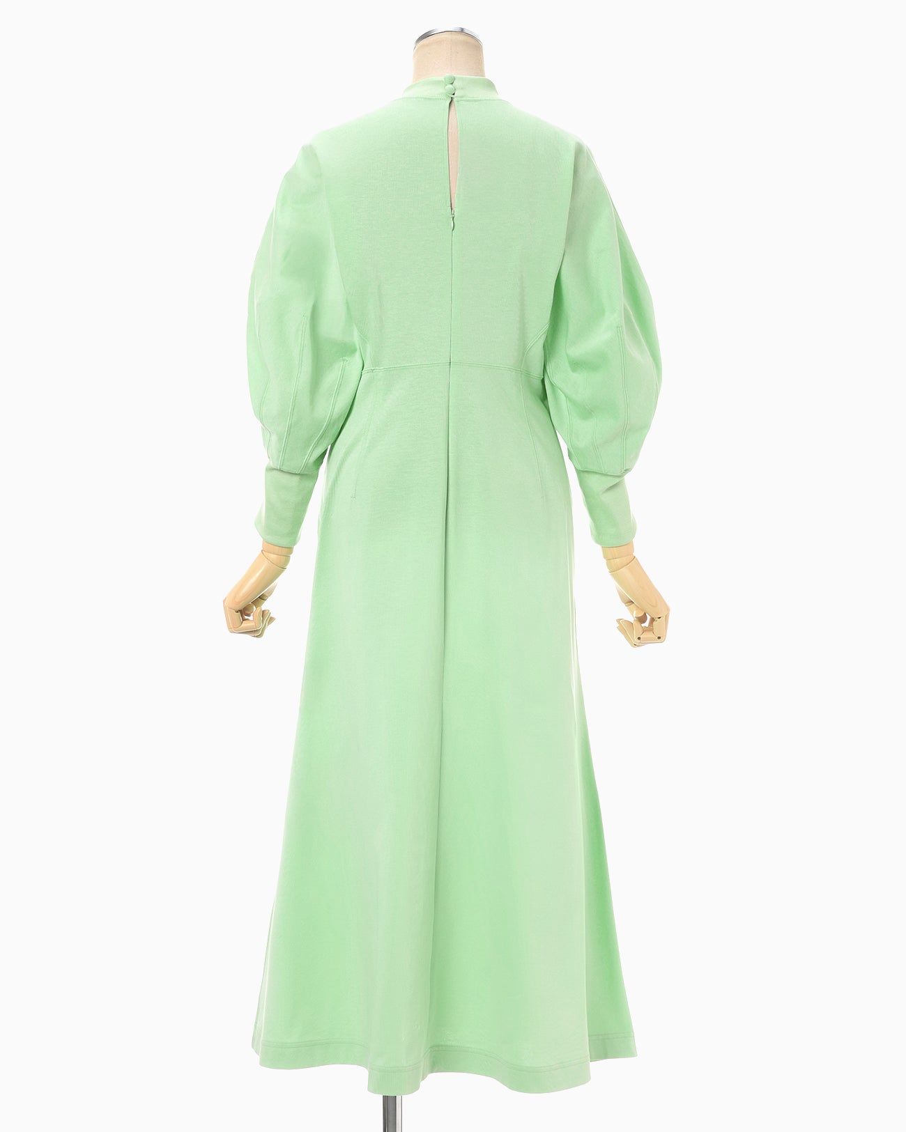 Cotton Jersey Flare Dress - light green